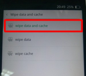 Wipe Data dan Cache Di Oppo Recovery