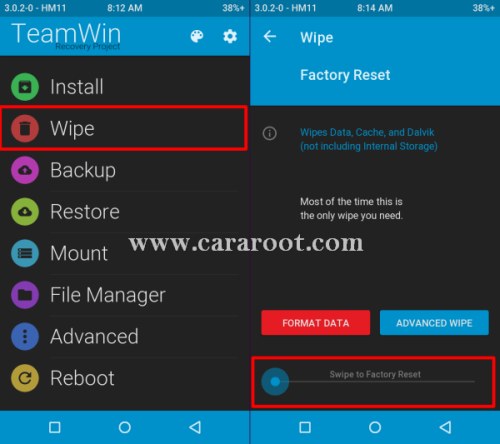 Redmi 8 twrp. Swipe to Factory reset перевод на русский язык.