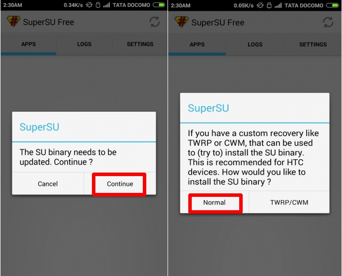 update supersu redmi 1s