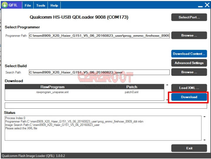 Proses Flashing Andromax A via QPST QFIL