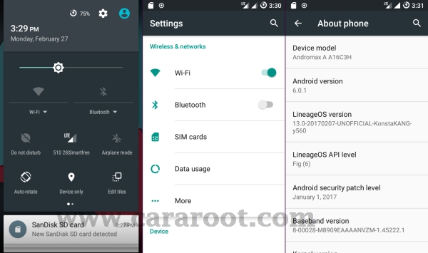 Gambar Cara Install Unofficial ROM Lineage OS 13.1 di Andromax E2 1