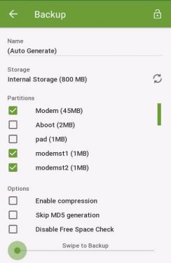 Backup Modem Lewat TWRP