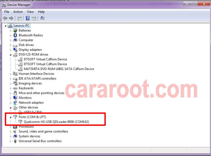 Qualcomm HS-USB QDloader 9008