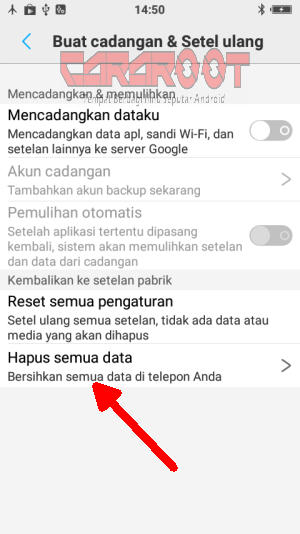 Pengaturan Hapus Semua Data Di Vivo