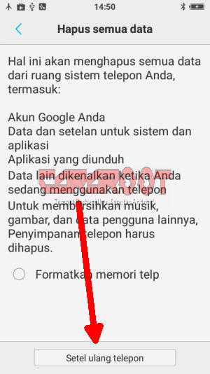 Opsi Setel Ulang Telepon Pada HP Vivo