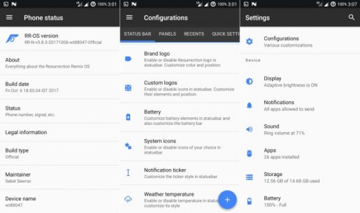 Gambar ROM Resurrection Remix Android 7.1.2 Nougat Redmi 2 2