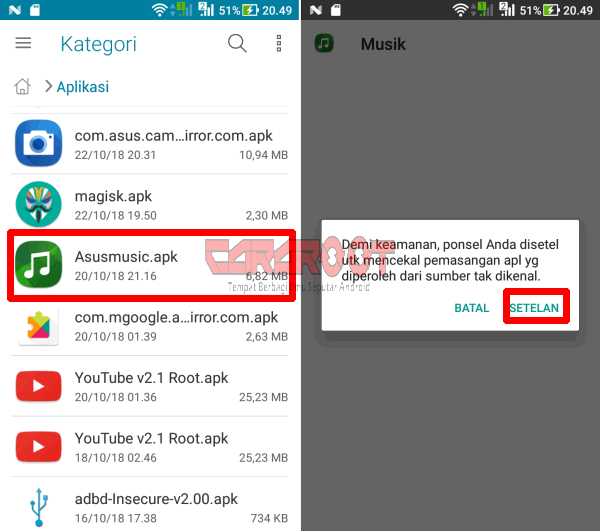 Gambar Cara Instal ASUS Musik Player di Zenfone Android Marshmallow dan Nougat 1
