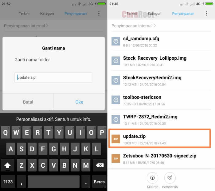 Cara Install TWRP Di Redmi 2 Kitkat Dan Lollipop Tanpa PC