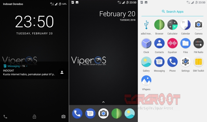 Gambar ROM ViperOS Android 7.1.2 Nougat buat Redmi 2 1