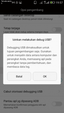 Izinkan USB DEbugging Huawei
