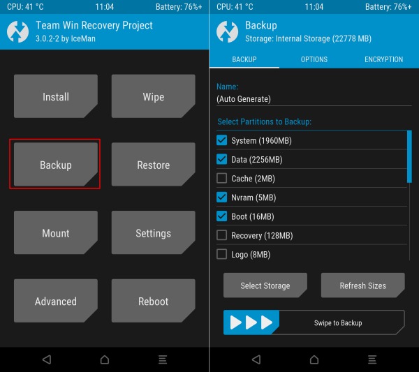 Backup Nvram dan IMEI via TWRP