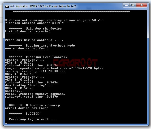 flashing redmi 1s fastboot