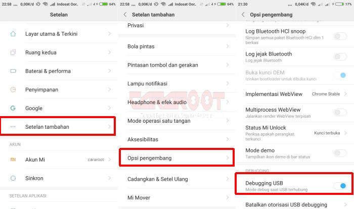 Cara Mengaktifkan USB Debugging dan OEM Unlock Xiaomi