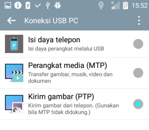 Opsi Koneksi USB HP LG