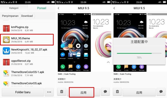 Gambar Tema MIUI 9 buat OPPO ColorOS 1