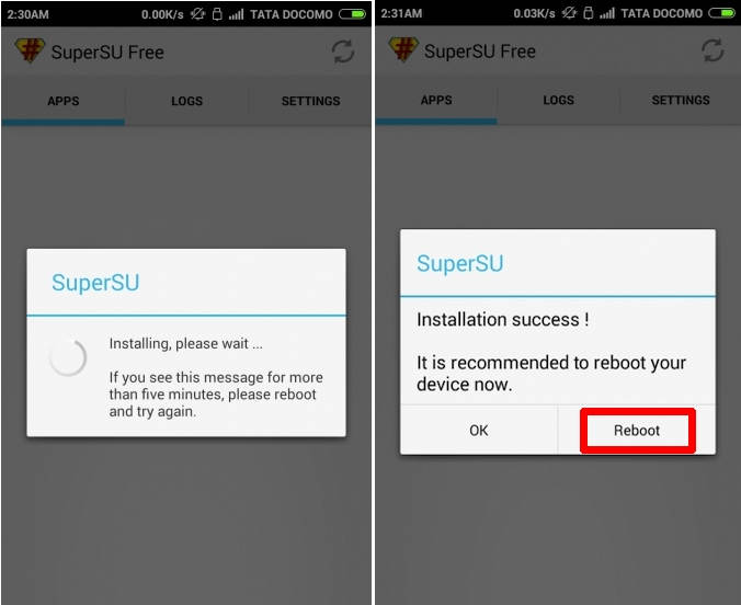 proses install supersu redmi 1s