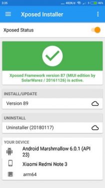 Gambar Cara Pasang Xposed Framework Redmi Note 3 MIUI 9 Marshmallow 1