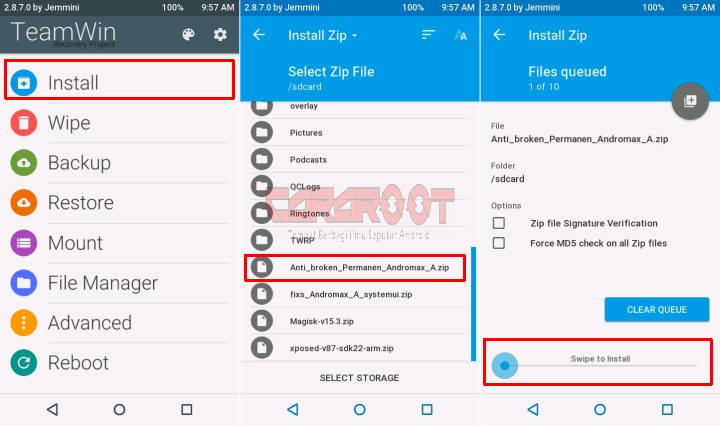 Flash Anti Broken Permanen Andromax A via TWRP