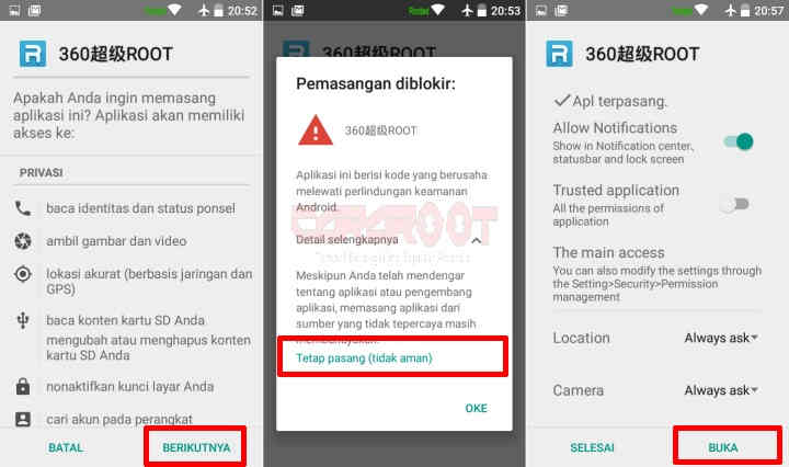 Install 360 Root Di HP Andromax A