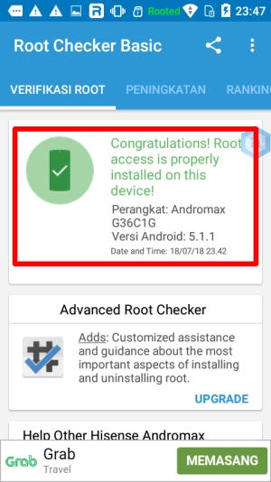 Tanda Root Dengan 360Root Berhasil