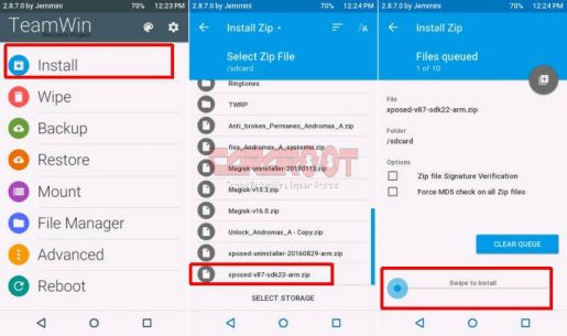 Install XPosed via TWRP