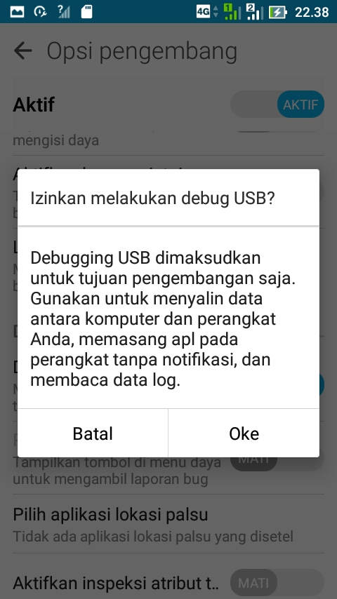 konfirm usb debugging