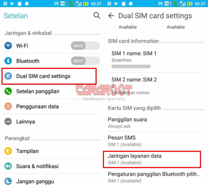 Cara Menggunakan Smartfren 4G di ASUS Zenfone  CaraRoot.com