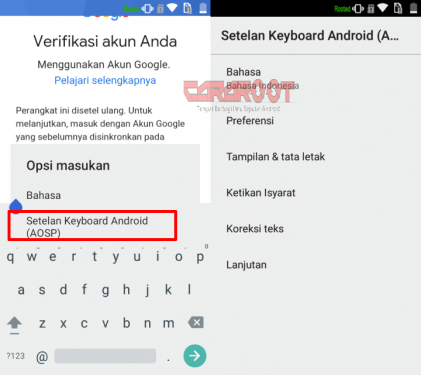 Opsi Masukan Setelan Keyboard