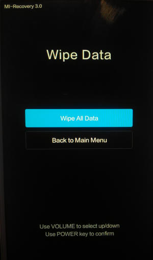 Wipe Data Redmi 4X