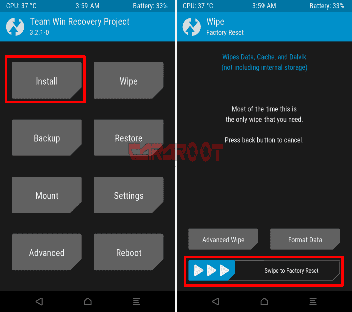 Wipe Data TWRP Xiaomi Redmi 5A