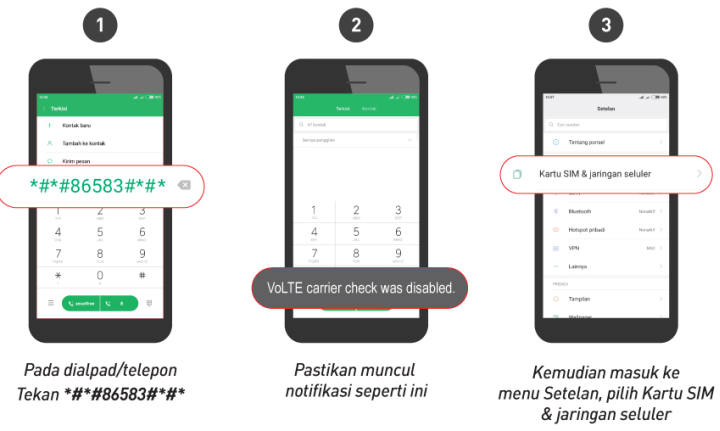 Dial Kode Mengaktifkan Volte