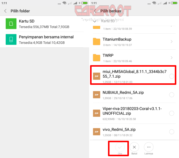 file berkas MIUI 11 redmi 5a