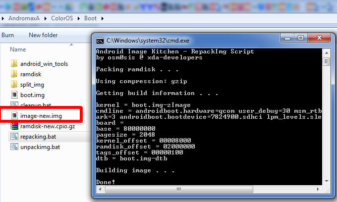 repack boot img