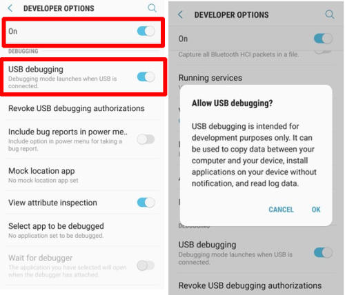 USB Debugging dan OEM Unlock Samsung