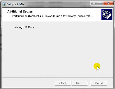 Proses Installing USB Driver PDAnet