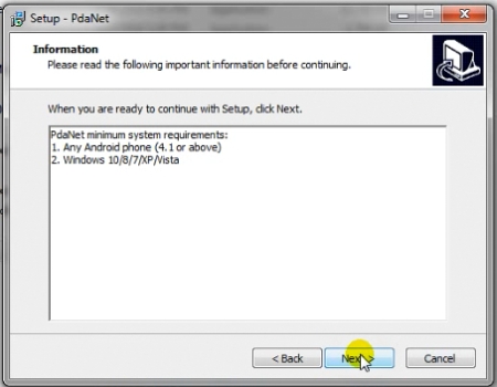 Install PDAnet Di PC