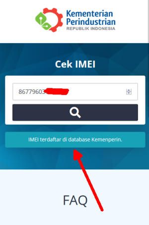 Cek IMEI Di Kemenperin