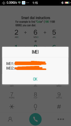 Cek IMEI OPPO via Dial Telepon