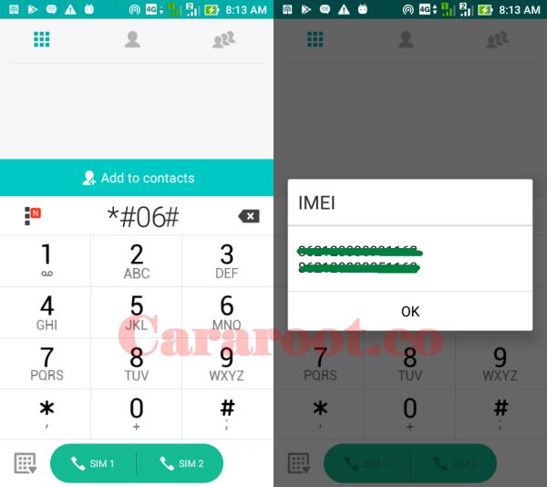 Dial Kode Cek IMEI ASUS