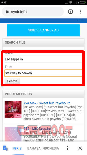 Search Lirik Lagu Syair Info HP Xiaomi