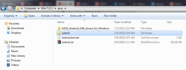Extract File Unlock Bootloader ASUS