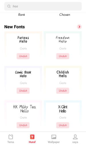 jenis font realme