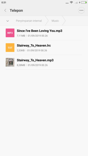 Rename file Lirik Lagu Hp Xiaomi