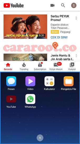 Contoh SplitScreen Di HP Vivo