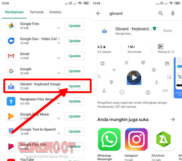Update Gboard Ke Versi Terbaru