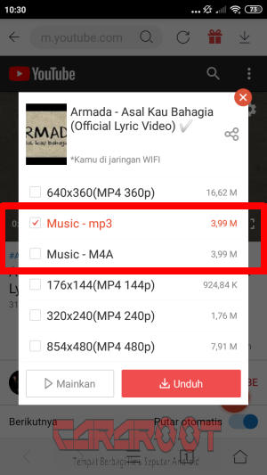 Pilih Musik dan MP3