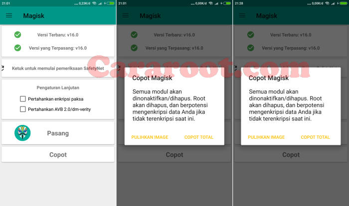 Cara Unroot via Magisk Manager