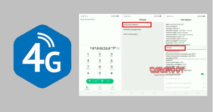 Cara Kunci 4G Oppo Selain *#*#4636#*#*