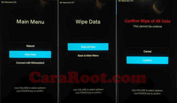 Cara Reset Redmi 6A Lewat Mi Recovery