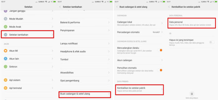 Cara Reset Hp Xiaomi Lewat Pengaturan